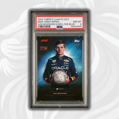 PSA 8 - 16/25 Max Verstappen - History Maker - Most Wins And Races - Blue