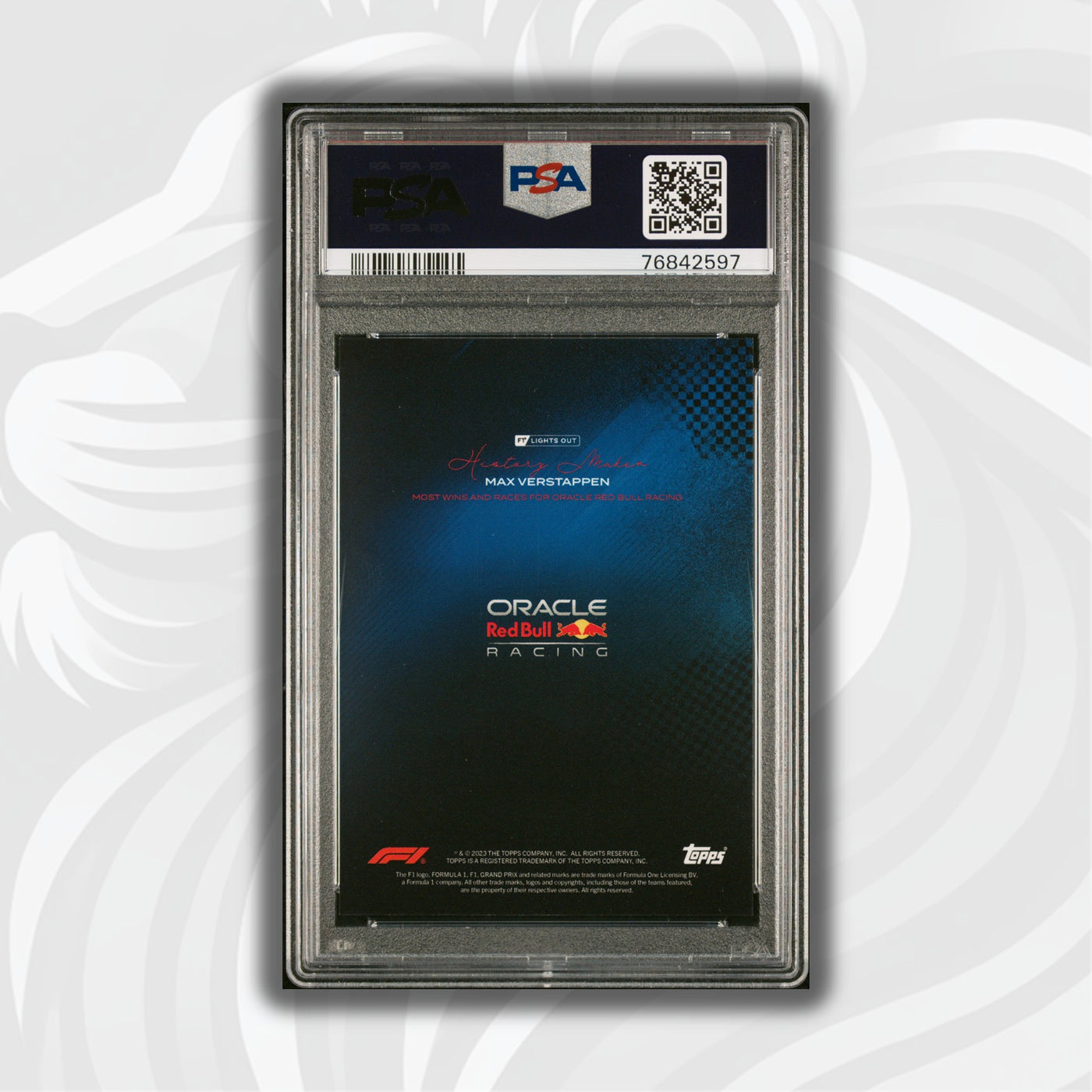 PSA 8 - 14/25 Max Verstappen - History Maker - Most Wins And Races - Blue