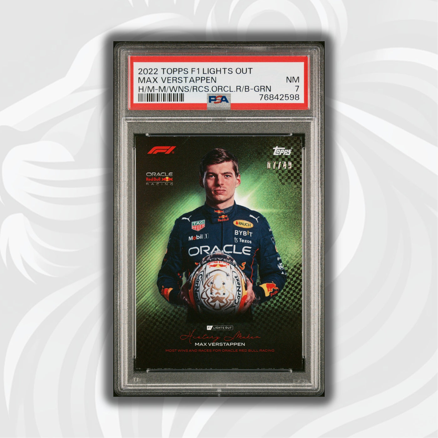 PSA 7 - 07/49 Max Verstappen - History Maker - Green