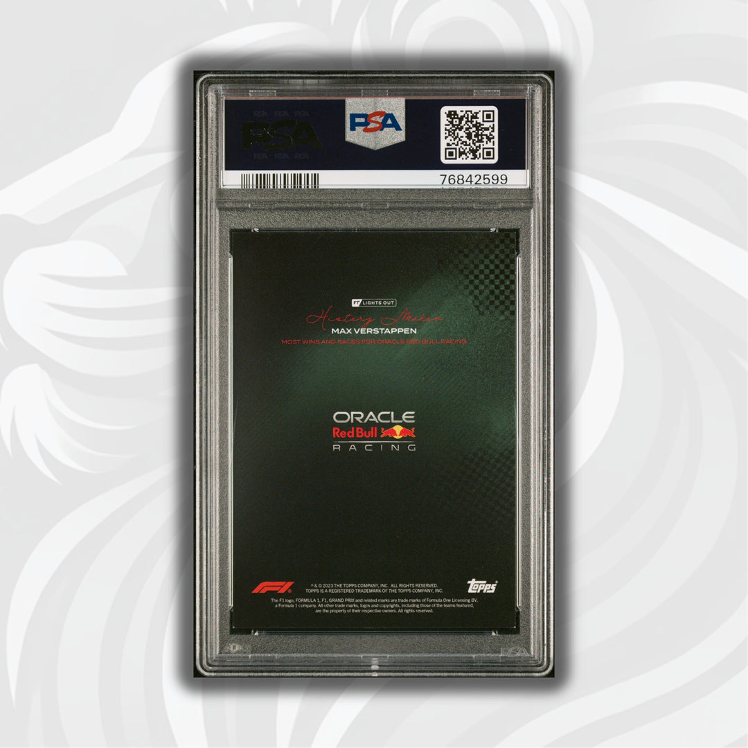 PSA 8 - /49 Max Verstappen - History Maker - Most Wins And Races - Green