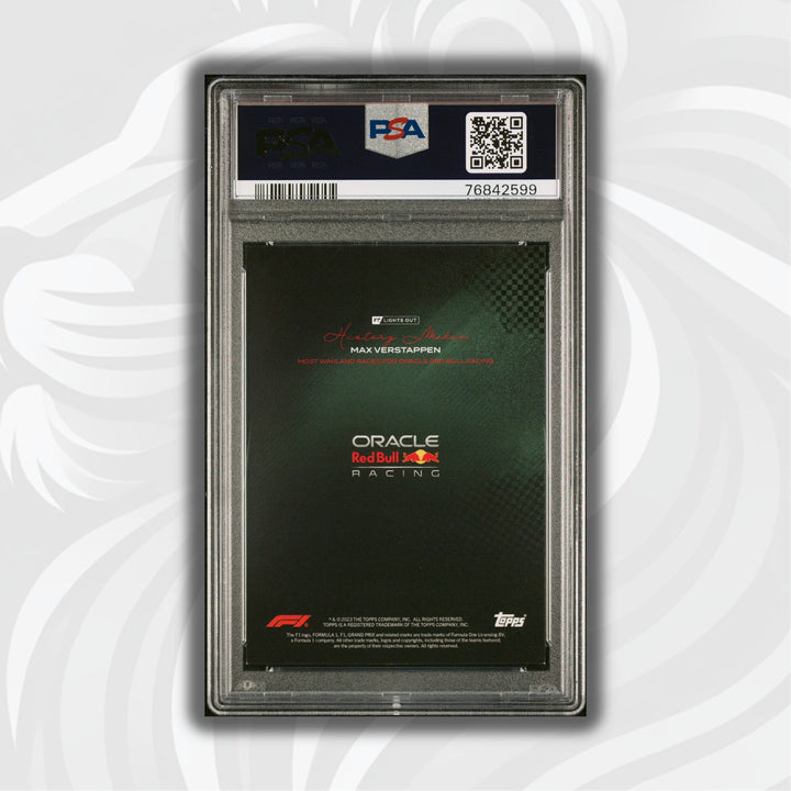 PSA 8 - /49 Max Verstappen - History Maker - Most Wins And Races - Green