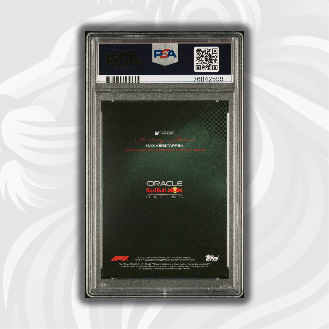 PSA 8 - /49 Max Verstappen - History Maker - Most Wins And Races - Green