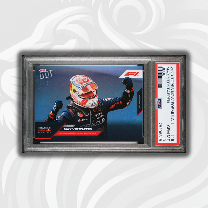 PSA 10 - 07/10 Max Verstappen #15 - Blue - 2023 Topps Now F1 - POP 3