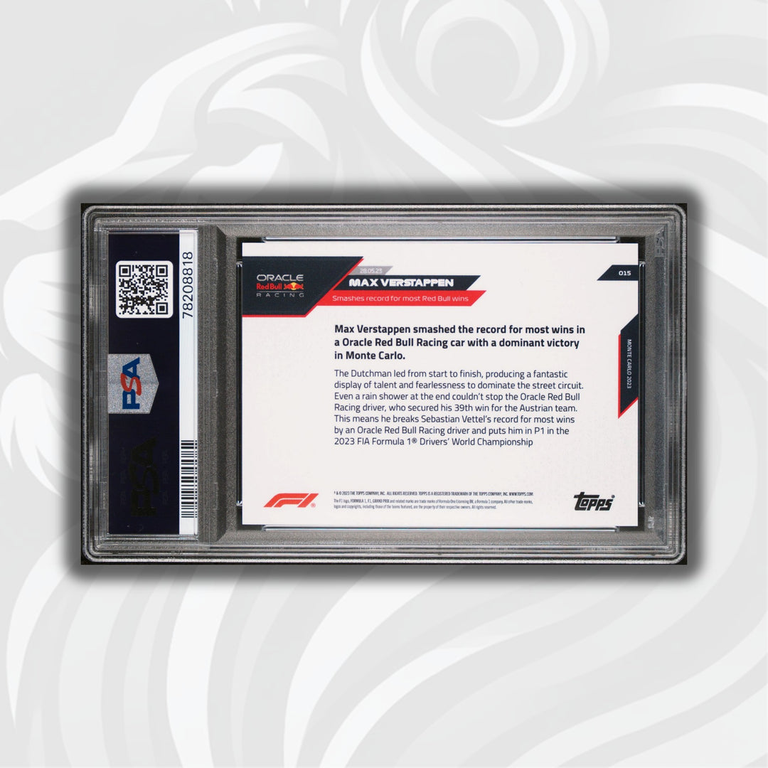 PSA 10 - 07/10 Max Verstappen #15 - Blue - 2023 Topps Now F1 - POP 3
