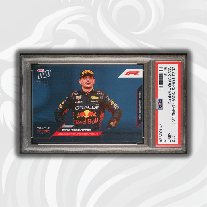 PSA 9 - 07/10 - Max Verstappen #12 - Blue - 2023 Topps Now