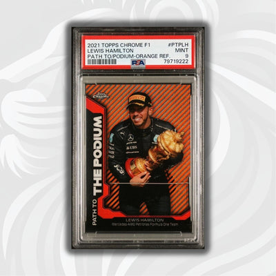 PSA 9 - /25 Lewis Hamilton #PTPLH - Orange - 2021 Topps Chrome F1