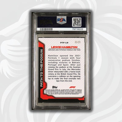 PSA 9 - /25 Lewis Hamilton #PTPLH - Orange - 2021 Topps Chrome F1