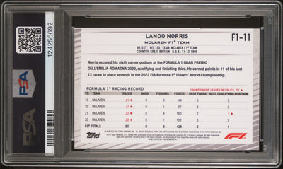 PSA 9 - 32/50 Lando Norris #11 - NSCC - Gold - 2023 Topps Chrome F1