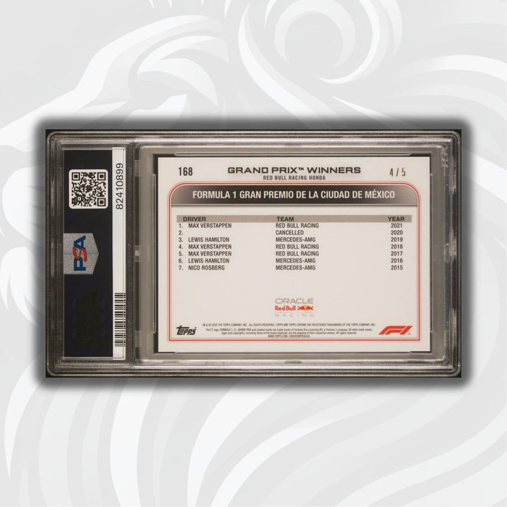 PSA 9 - 4/5 - Max Verstappen #168 - Sapphire Edition - Red