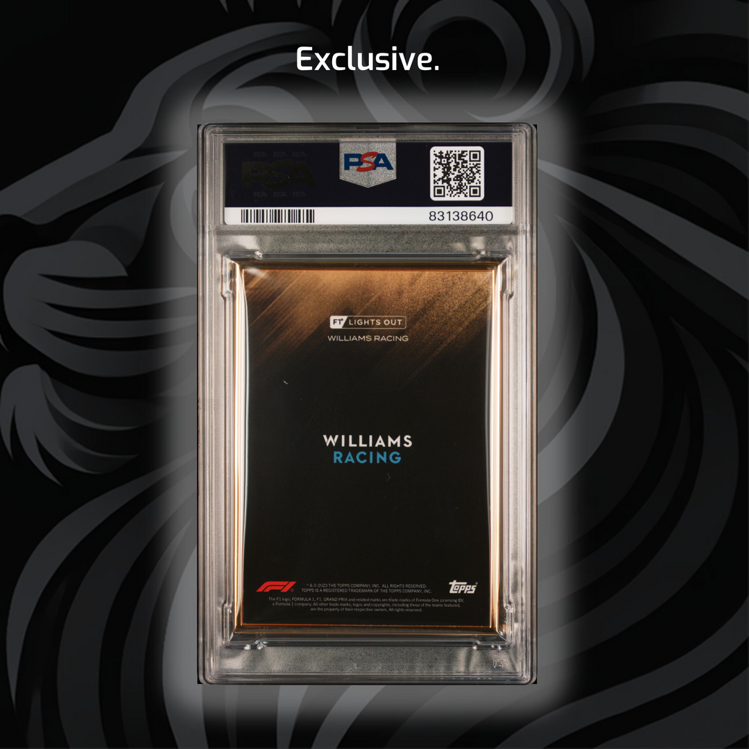 1/1 Gold Frame - Alexander Albon - Driver - 2022 Lights Out - PSA 8