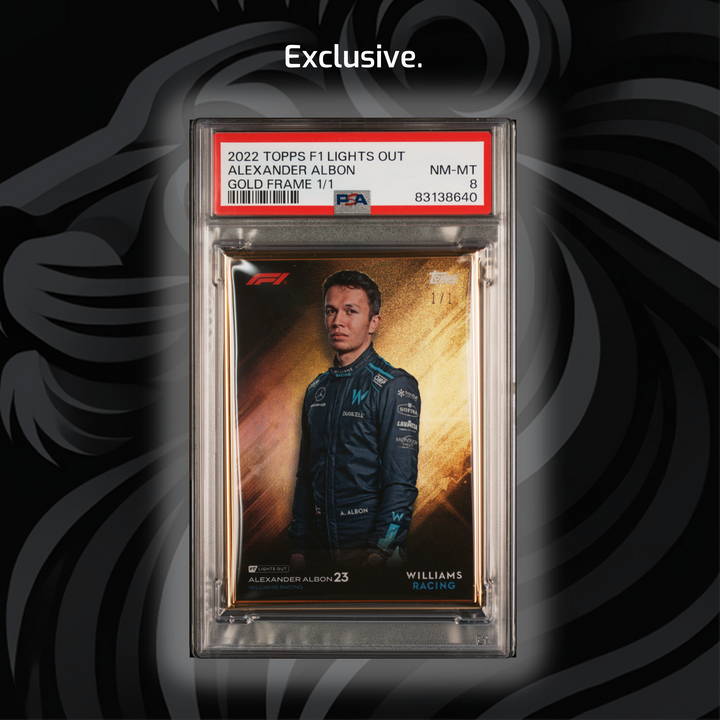 1/1 Gold Frame - Alexander Albon - Driver - 2022 Lights Out - PSA 8