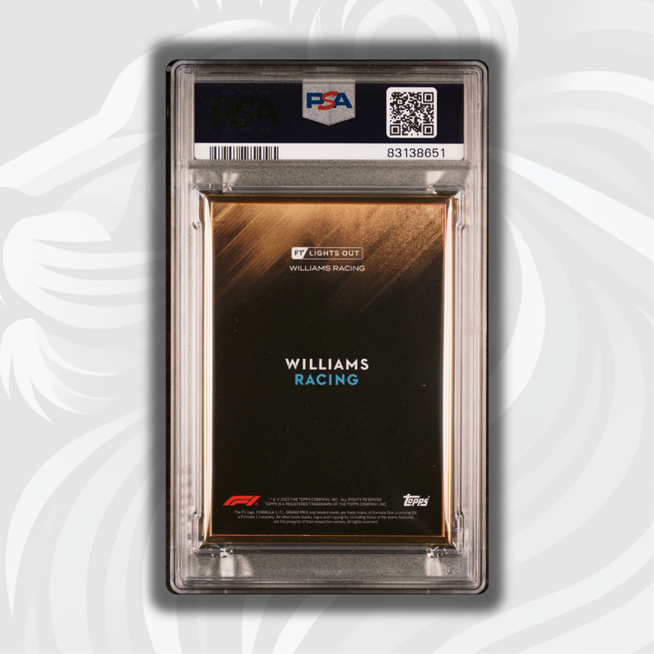 1/1 Gold Frame - Nicholas Latifi - Driver - 2022 Lights Out - PSA 8
