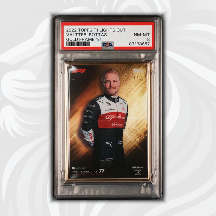 1/1 Gold Frame - Valtteri Bottas - Driver - 2022 Lights Out - PSA 8