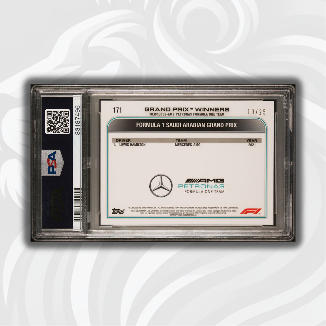 PSA 9 - 10/25 Lewis Hamilton #171 - Orange - 2022 Topps Chrome F1
