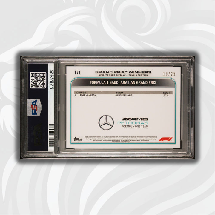 PSA 9 - 10/25 Lewis Hamilton #171 - Orange - 2022 Topps Chrome F1