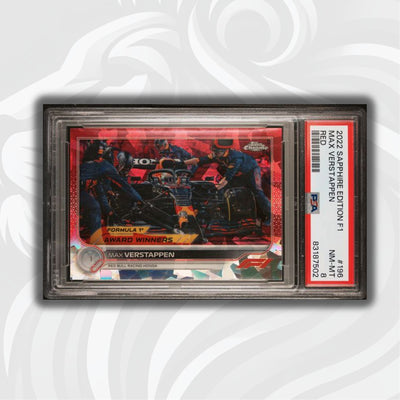 PSA 8 - 5/5 Red - Max Verstappen #196 - 2022 Chrome Sapphire