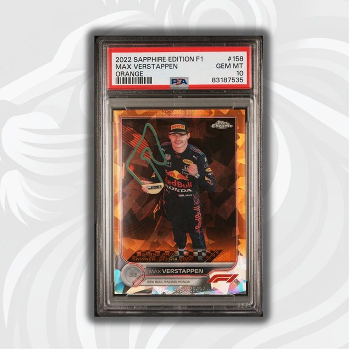PSA 10 - 24/25 Max Verstappen #158 - Sapphire - Orange - 2022 Topps Chrome F1
