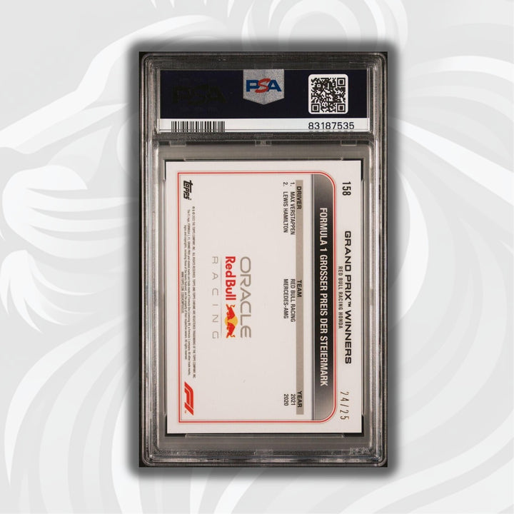 PSA 10 - 24/25 Max Verstappen #158 - Sapphire - Orange - 2022 Topps Chrome F1