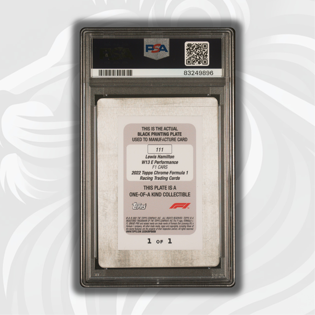 PSA Authentic -  1/1 Lewis Hamilton #111 -  Black Printing Plate