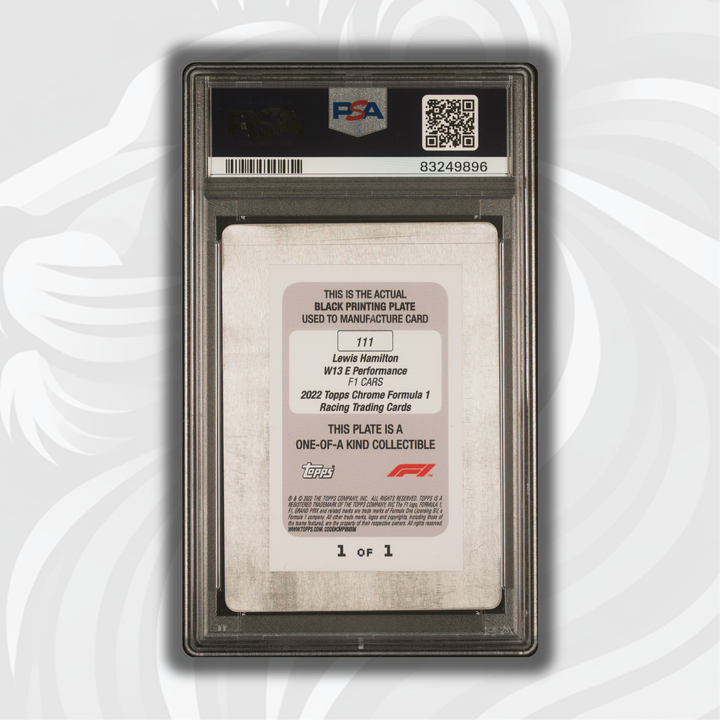 PSA Authentic -  1/1 Lewis Hamilton #111 -  Black Printing Plate