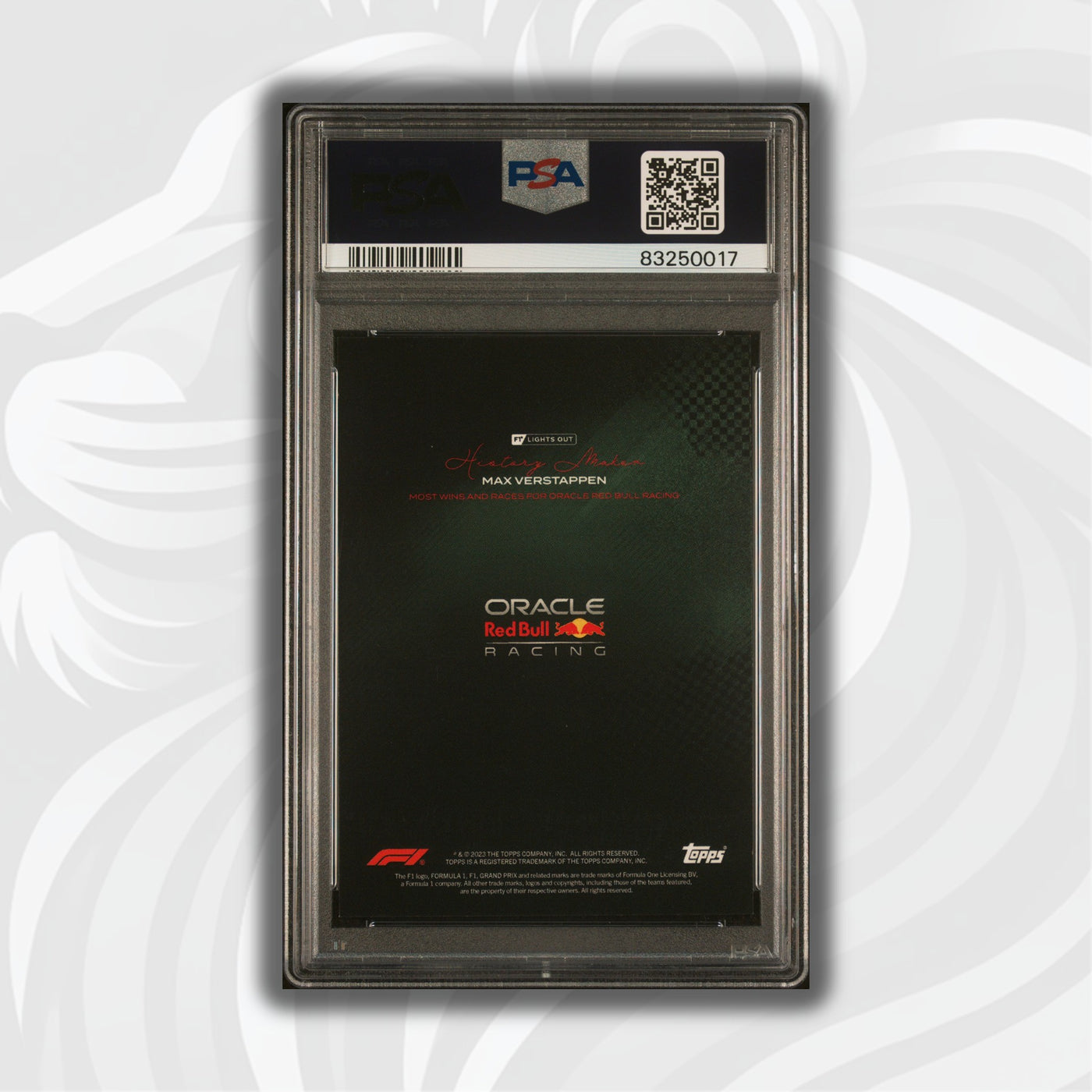 PSA 9 - /49 - Max Verstappen - History Maker - Most Wins And Races For Oracle Red Bull Racing - Green