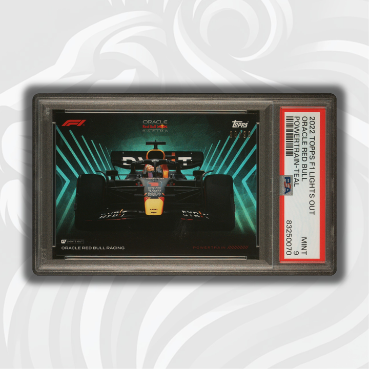 PSA 9 - Oracle Red Bull Racing - 2022 Topps F1 Lights Out - Powertrain Teal - Front