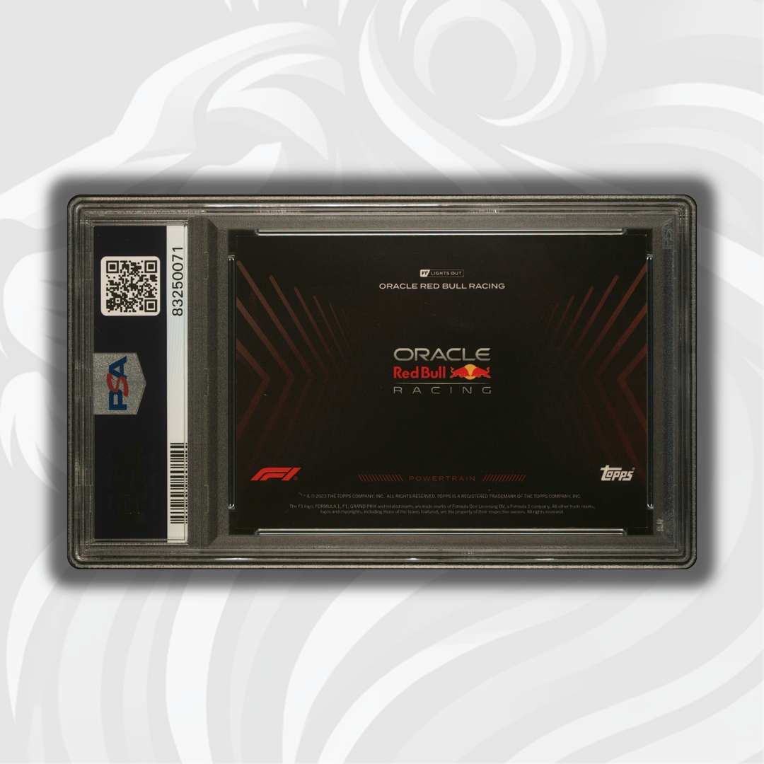PSA 9 - Oracle Red Bull Racing - 2022 Topps F1 Lights Out - Powertrain Bronze - Back