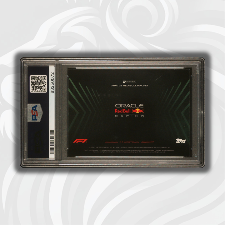 PSA 8 - Oracle Red Bull Racing - 2022 Topps F1 Lights Out - Powertrain Green - Back