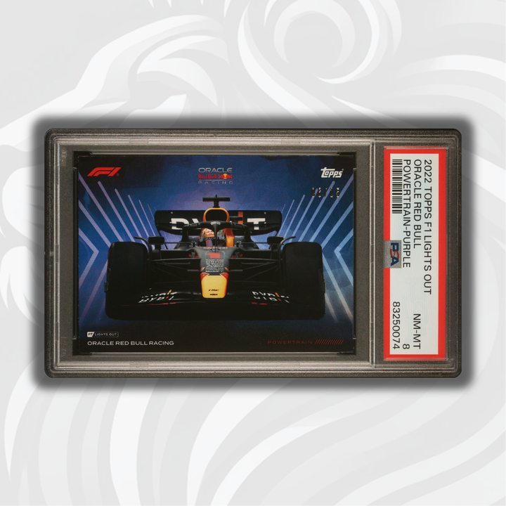 PSA 8 - Oracle Red Bull Racing - 2022 Topps F1 Lights Out - Powertrain Purple - Front