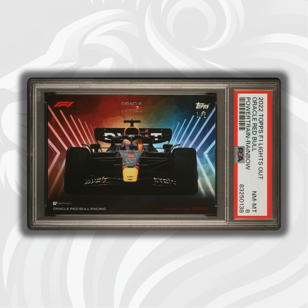 PSA 8 - Oracle Red Bull Racing - 2022 Topps F1 Lights Out - Powertrain Rainbow - Front
