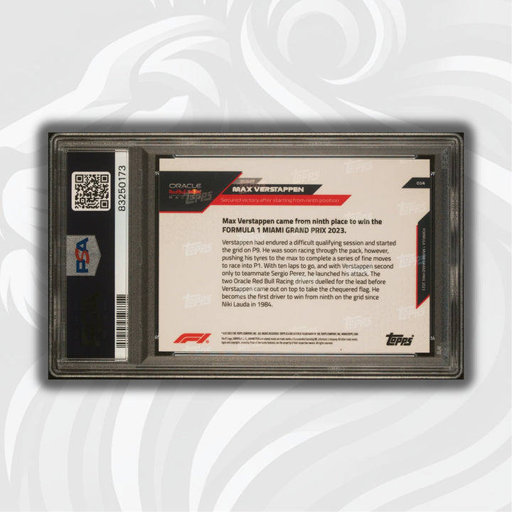 PSA 10 - 07/10 - Max Verstappen #14 - Blue - 2023 Topps Now