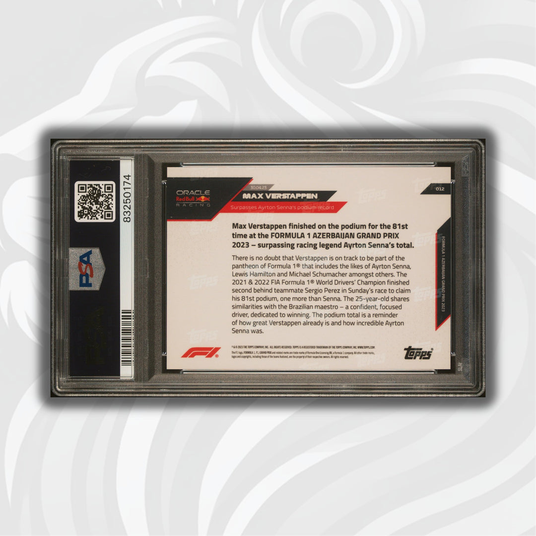 PSA 10 - 05/10 - Max Verstappen #12 - Blue - 2023 Topps Now