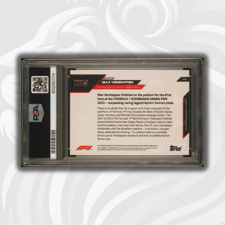 PSA 10 - 05/10 - Max Verstappen #12 - Blue - 2023 Topps Now