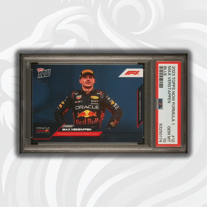 PSA 10 - 05/10 - Max Verstappen #12 - Blue - 2023 Topps Now