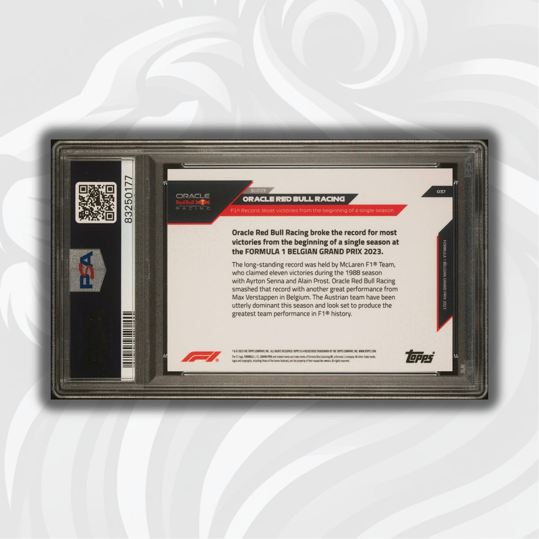 PSA 10 - 9/10 - Oracle Red Bull Racing #37 - Blue - 2023 Topps Now