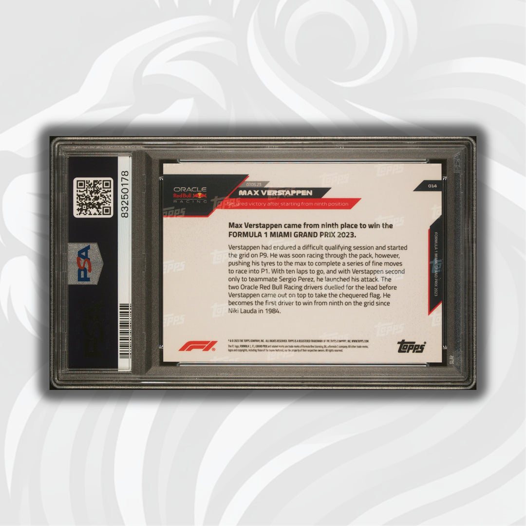 PSA 10 - 86/99 - Max Verstappen #14 - Red