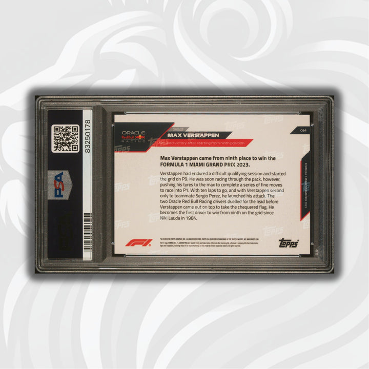PSA 10 - 86/99 - Max Verstappen #14 - Red