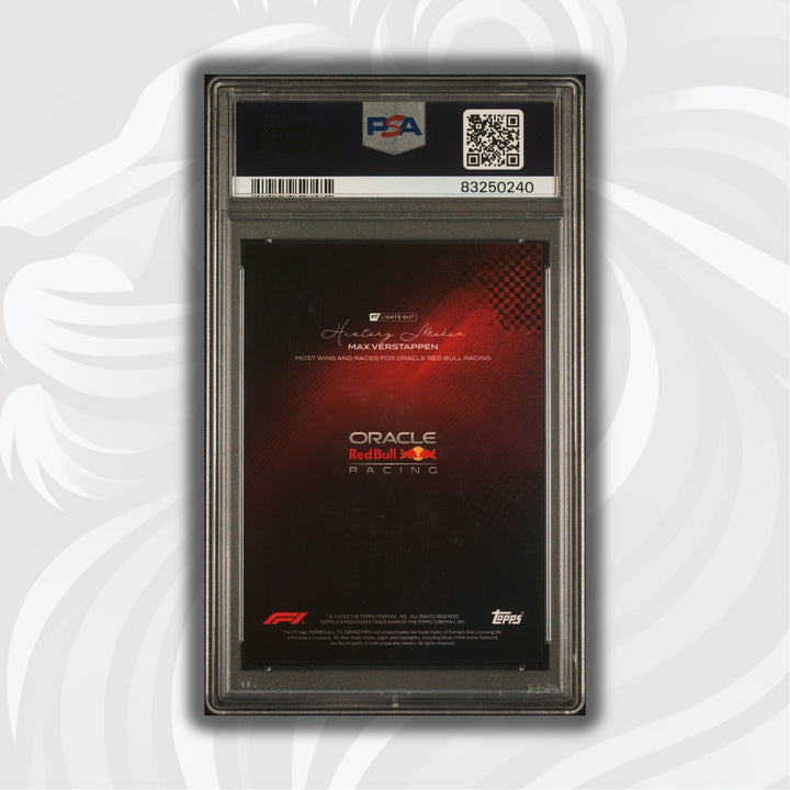 PSA 8 - 9/10 - Max Verstappen - History Maker - Most Wins And Races For Oracle Red Bull Racing - Red