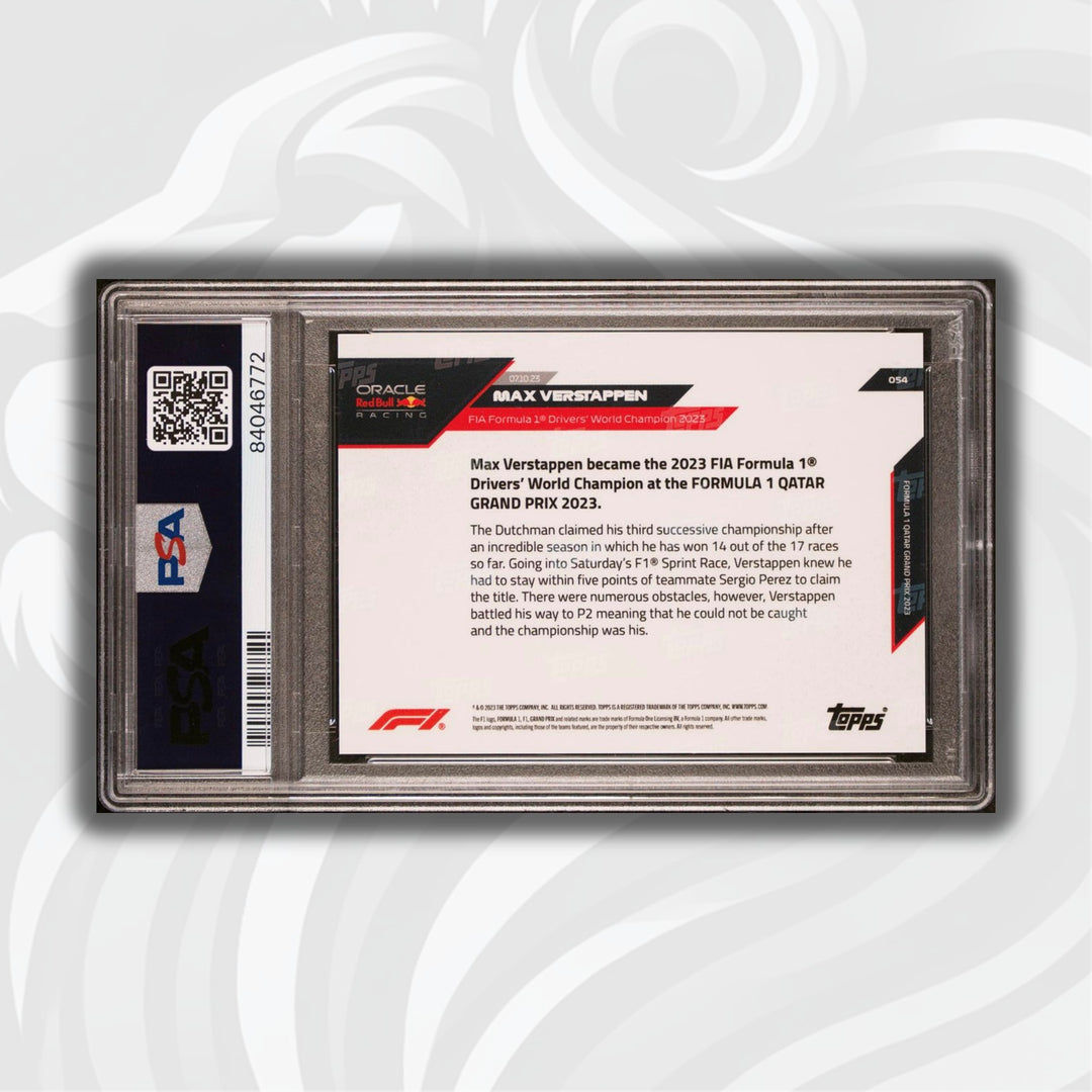 PSA 9 - /10 Max Verstappen #54 - Blue - 2023 Topps Now F1