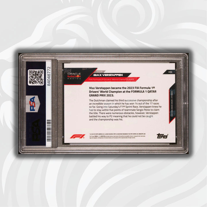 PSA 9 - /10 Max Verstappen #54 - Blue - 2023 Topps Now F1