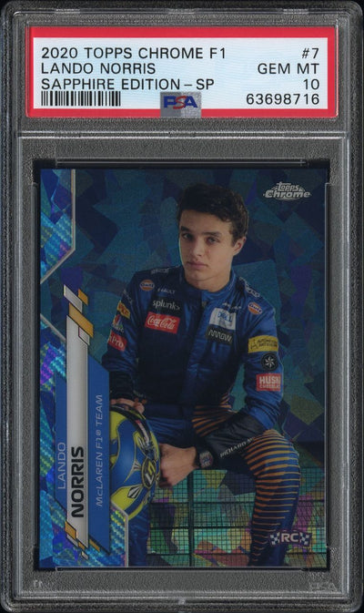 PSA 10 - Lando Norris #7 - Sapphire Edition SP - 2020 Topps Chrome F1