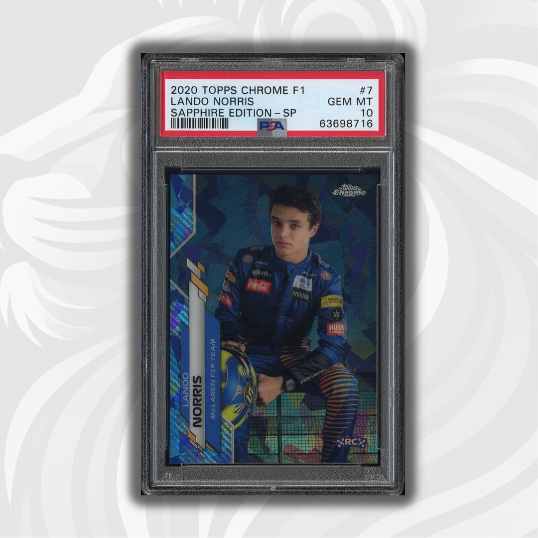 PSA 10 - Lando Norris #7 - Sapphire Edition SP - 2020 Topps Chrome F1