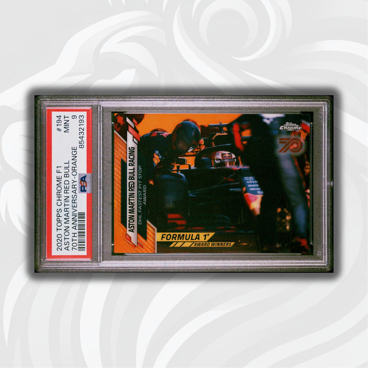 PSA 9 - Aston Martin/Red Bull #194 - 70th anniv. - Orange Refractor