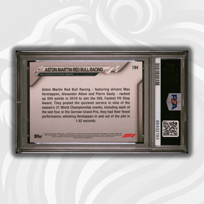 PSA 9 - Aston Martin/Red Bull #194 - 70th anniv. - Orange Refractor