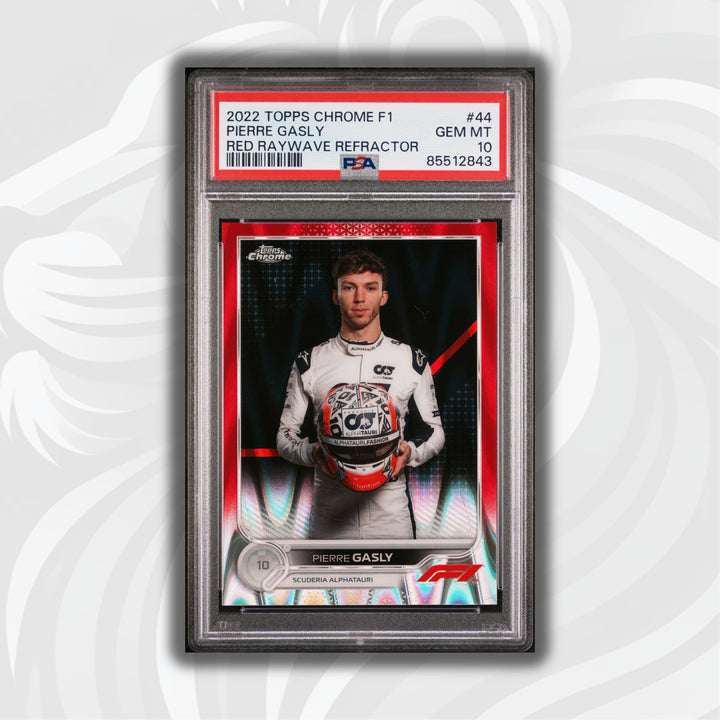 PSA 10 - 2/5 Pierre Gasly #44 - Red Raywave Refractor - 2022 Topps Chrome F1