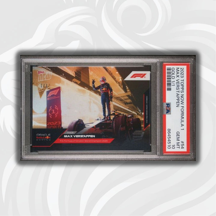 86454510 – Max Verstappen #54 – 2023 Topps Now Formula 1 – GOLD – PSA 10.jpg