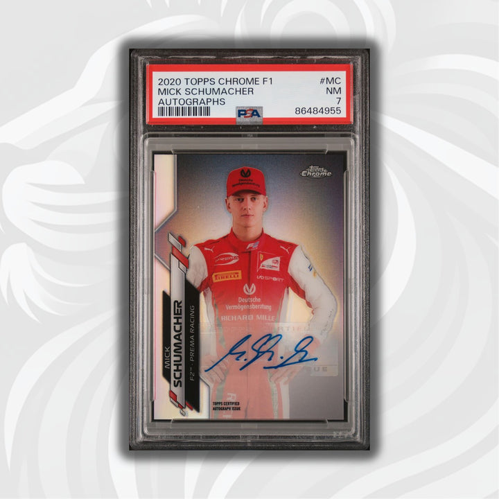 383/566 Mick Schumacher #MC - F2 - Prema Racing - Autograph - PSA 7