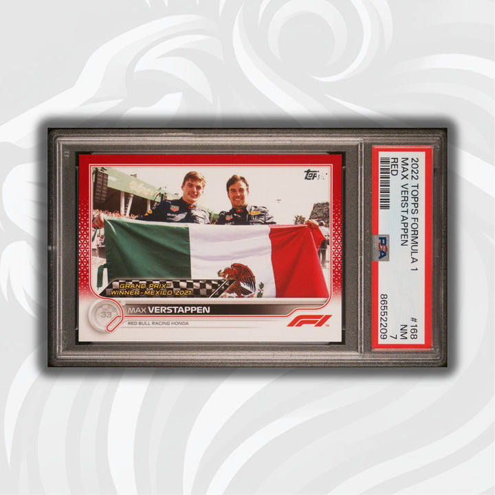 PSA 7 - 5/5 Max Verstappen #168 - Red - 2022 Topps Chrome F1