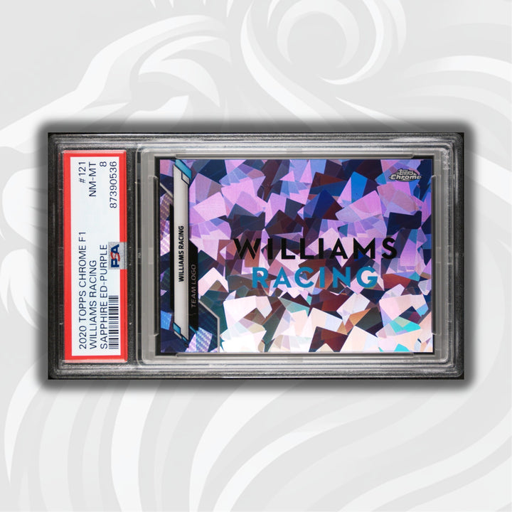 PSA 8 - 02/10 Williams Racing #121 - Sapphire - Purple -2020 Chrome F1