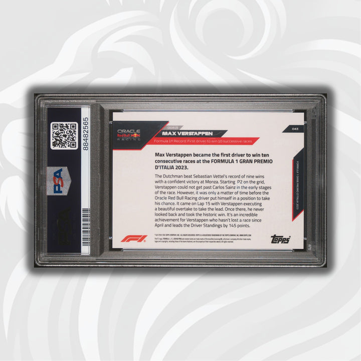 PSA 9 - 82/99 - Max Verstappen #43 - Red - 2023 Topps Now